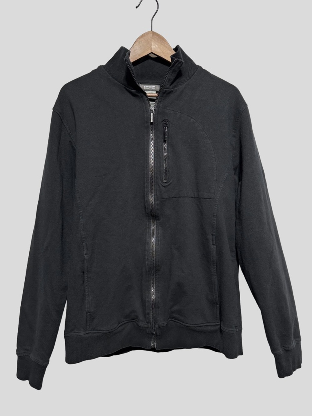 Kenneth Cole Reaction Black Full Zip Mock Neck Jacket Men’s XL